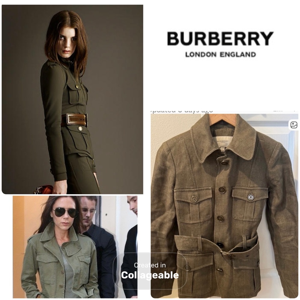 ‼️WOW‼️BURBERRY ARMY GREEN 💚🤎Olive MILITARY Jacket size 4 NWT‼️🤎